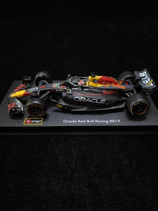 Bburago - 1/43 Scale Model Compatible with Red Bull Oracle Racing RB19# 1 Compatible with Max Verstappen Formula 1 Miniature Model 2023 (Blue)