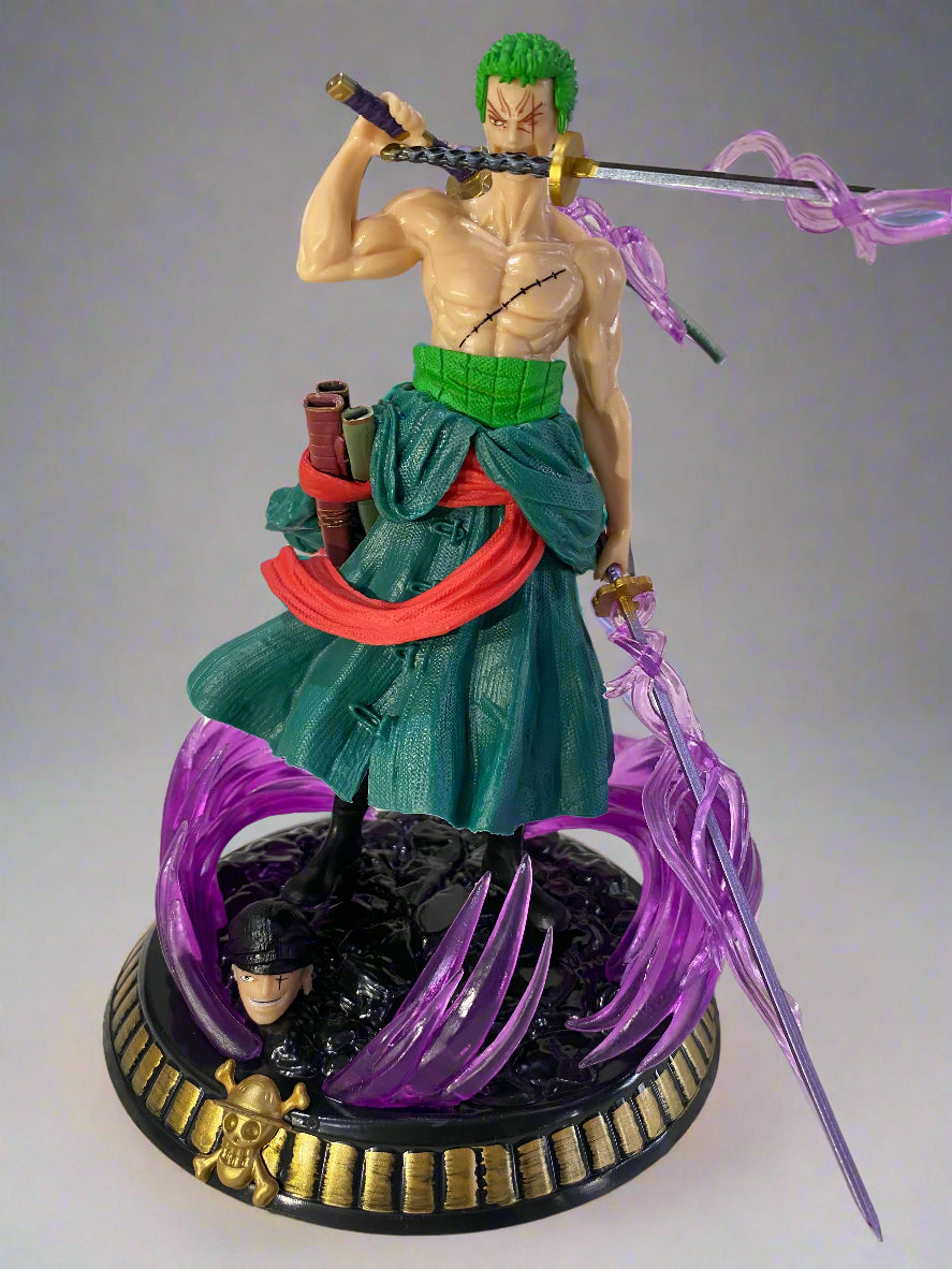 Roronoa Zoro Two-Faced 24 cm PVC Figure – High-Detail One Piece Statue