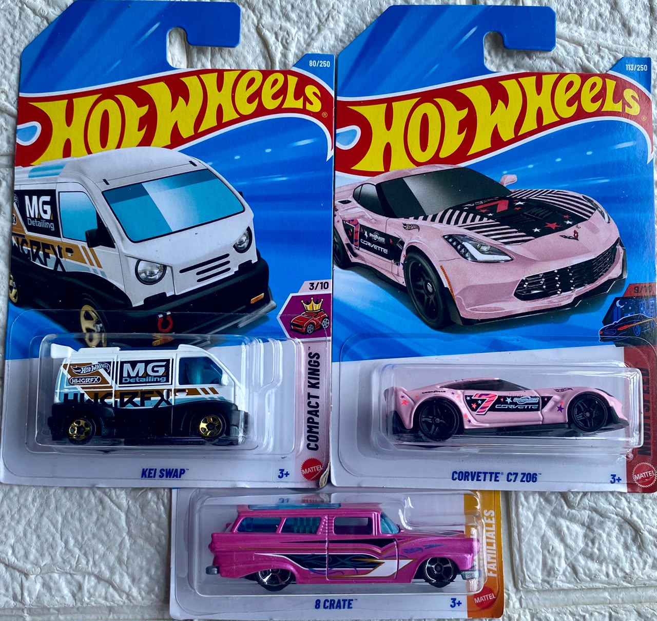 Pack of 3 - Corvette C7 Z06, Kei Swap and 8 Crate (Imported)