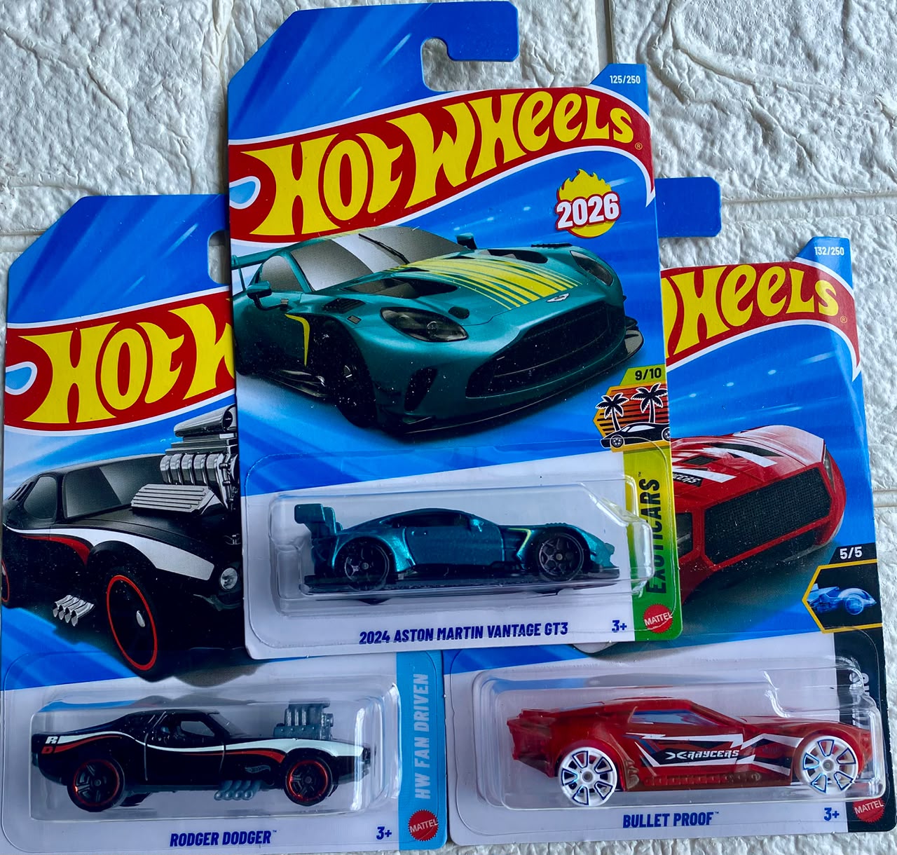 Pack of 3 - 2024 Aston Martin Vantage GT3, Rodger Dodger and Bullet Proof (Imported)