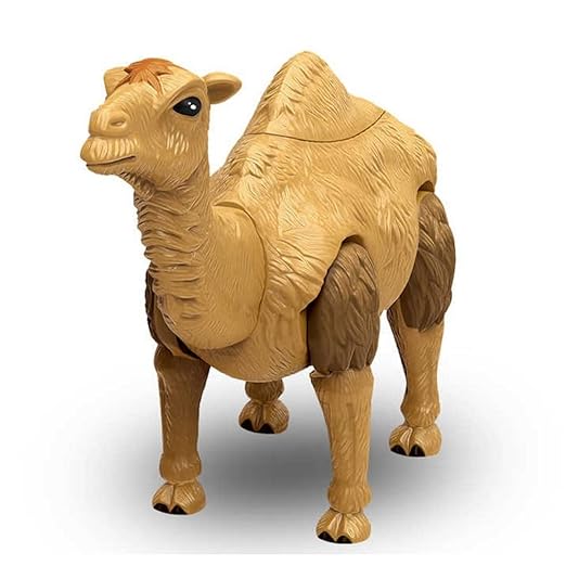 Electric Desert Camel Toy for Kids and Toddlers with Music - The Walking Desert Animal Figure with Grunting Sound, Automatic Swinging Head and Tail