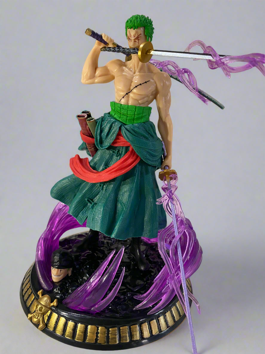 Roronoa Zoro Two-Faced 24 cm PVC Figure – High-Detail One Piece Statue