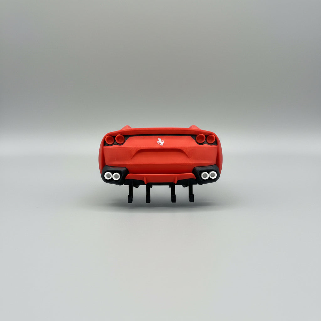 Ferrari 812 Superfast Inspired 3D Printed Wall Key Holder | Supercar Key Organizer