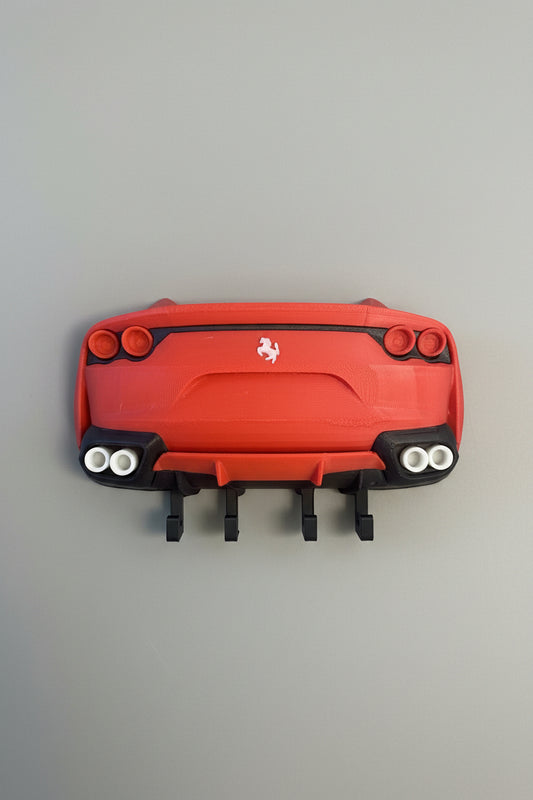 Ferrari 812 Superfast Inspired 3D Printed Wall Key Holder | Supercar Key Organizer