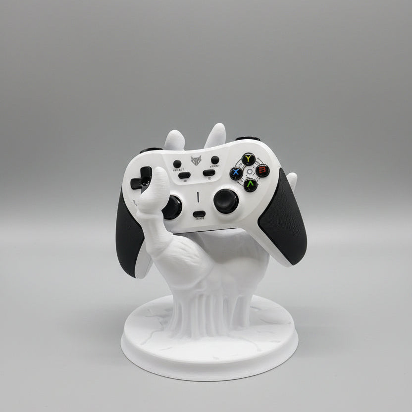 Grim Reaper Skeleton Hand Controller Holder Stand | Universal PS5, PS4, Xbox & Nintendo Switch Controller Display | 3D Printed Gaming Desk Organizer