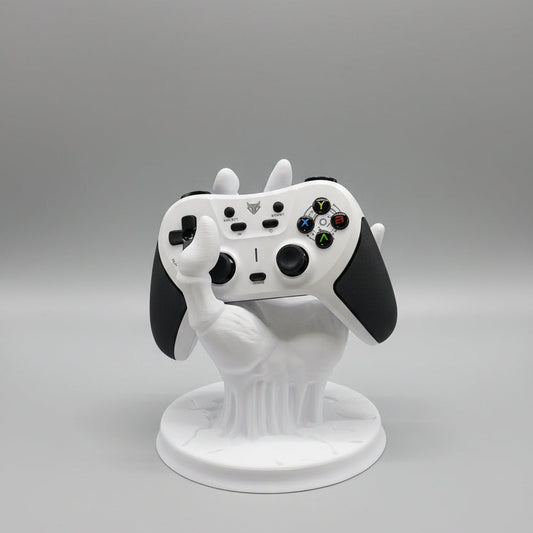 Grim Reaper Skeleton Hand Controller Holder Stand | Universal PS5, PS4, Xbox & Nintendo Switch Controller Display | 3D Printed Gaming Desk Organizer
