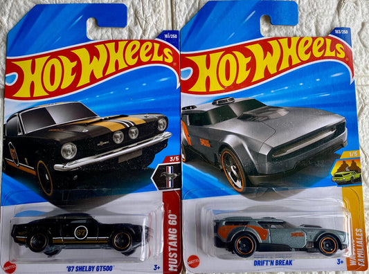 PACK OF 2 - '67 SHELBY GT500 MUSTANG AND DRIFT'N BREAK