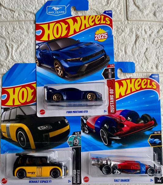 PACK OF 3 - FORD MUSTANG GTD, RENAULT ESPACE F1 AND SALT SHAKER™