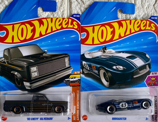 PACK OF 2 - '83 CHEVY" SILVERADO And RRROADSTER
