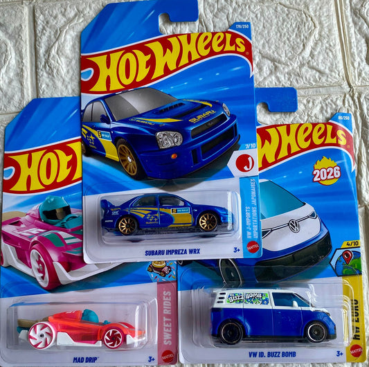 PACK OF 3 -  SUBARU IMPREZA WRX,MAD DRIP™ and  VW ID. BUZZ BOMB 3+