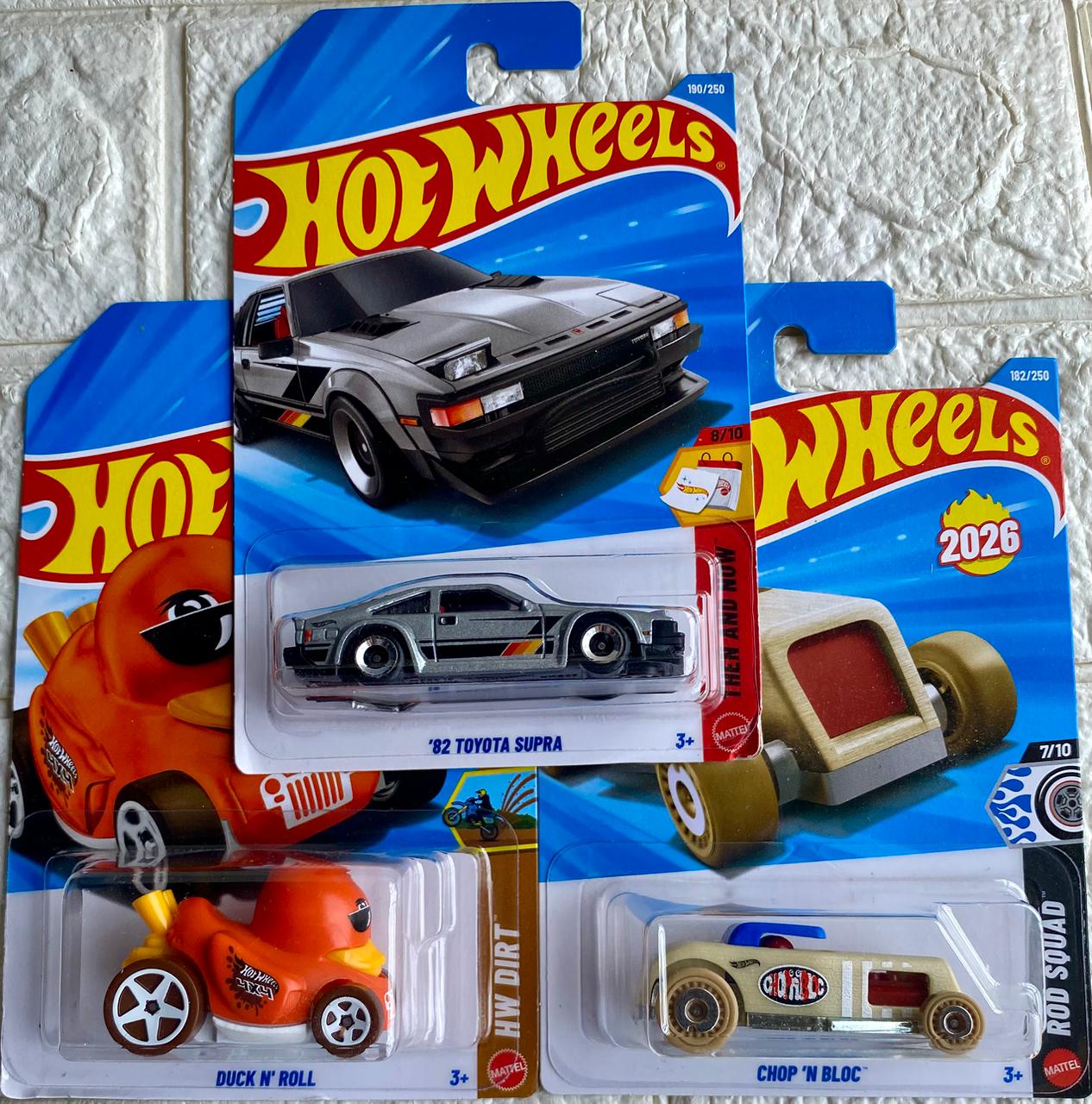 PACK OF 3 - '82 TOYOTA SUPRA, DUCK N' ROLL and CHOP 'N BLOC