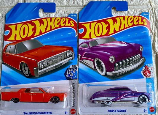 PACK OF 2 - '64 LINCOLN CONTINENTAL and PURPLE PASSION