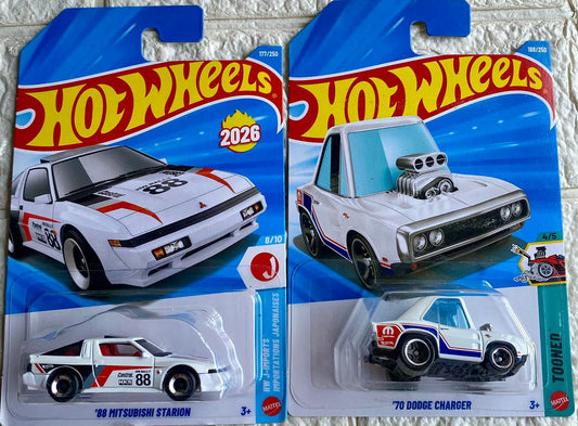 PACK OF 2 - '88 MITSUBISHI STARION and *70 DODGE CHARGER
