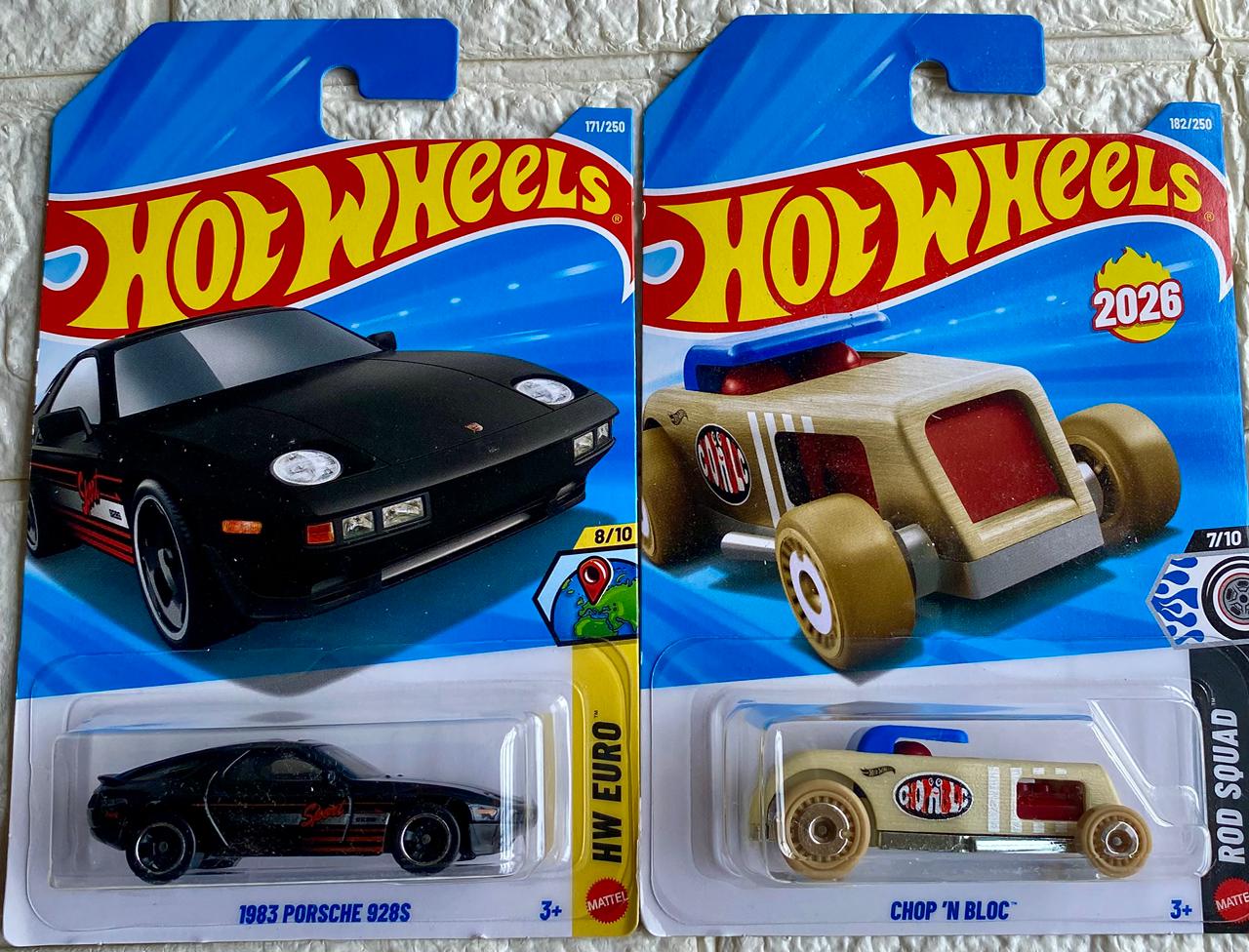 PACK OF 2 - 1983 PORSCHE 928S and CHOP 'N BLOC"
