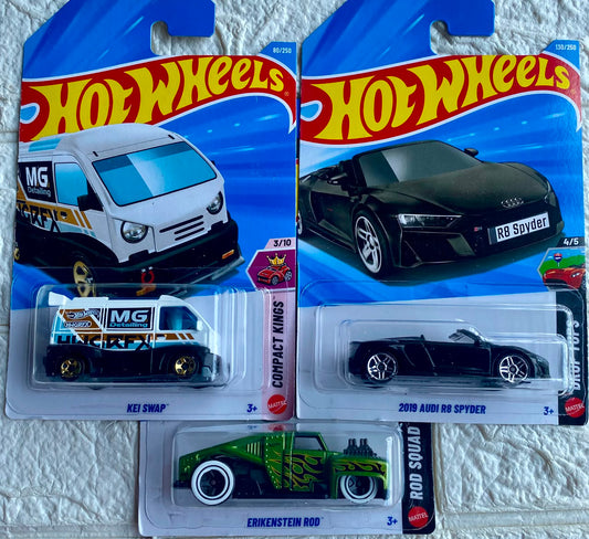 Pack of 3 - 2019 Audi R8 Spyder, Kei Swap and Erikenstein Rod (Imported)