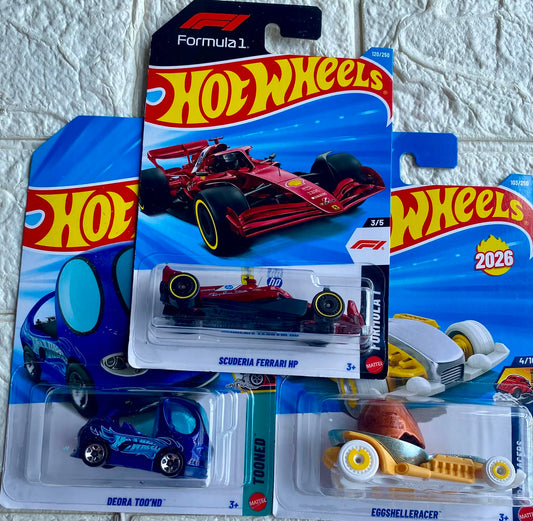Pack of 3 - Scuderia Ferrari HP, Deora Too'nd and Eggshelleracer (Imported)