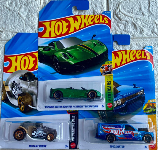 Pack of 3 - '77 Pagani Huayra Roadster, Time Shifter and Instant Boost (Imported)