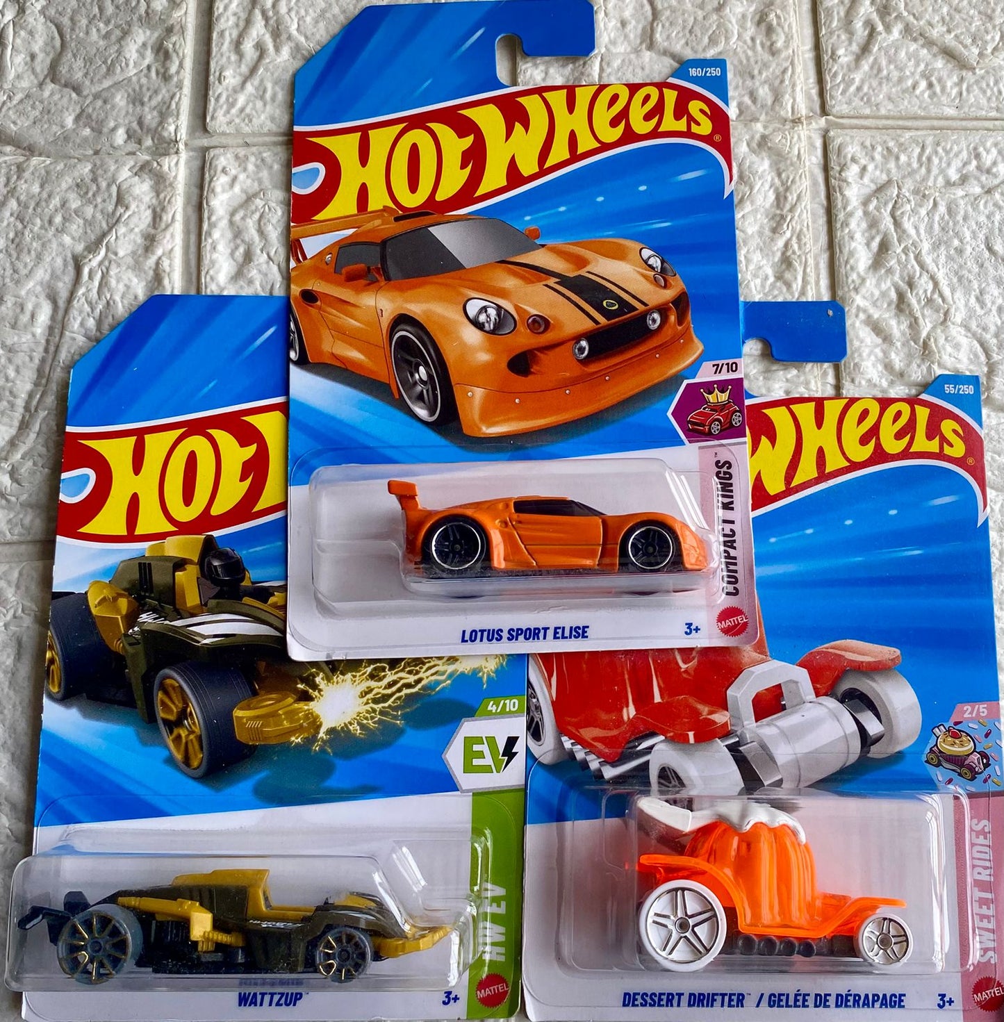PACK OF 3 - LOTUS SPORT ELISE, WATTZUP and DESSERT DRIFTER / GELÉE DE DÉRAPAGE
