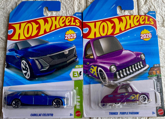 PACK OF 2 - CADILLAC CELESTIO and TOONED" PURPLE PASSION