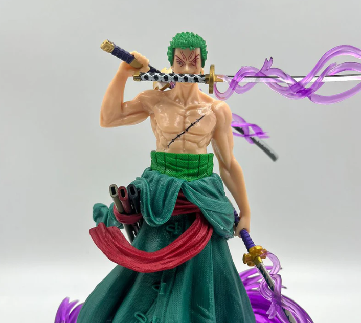 Roronoa Zoro Two-Faced 24 cm PVC Figure – High-Detail One Piece Statue
